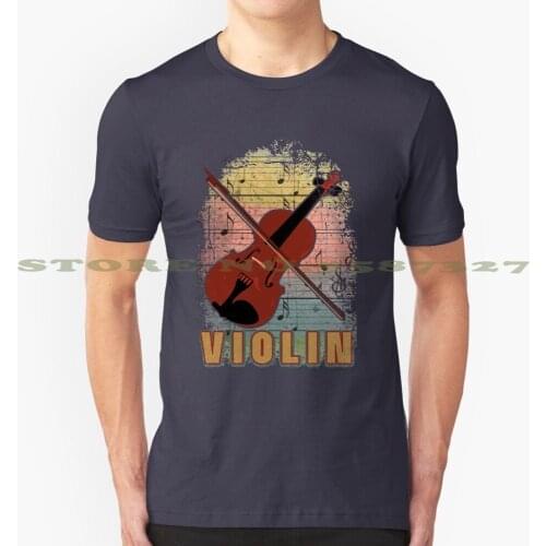Retro Violin Stringed Instrument Summer Funny T Shirt For Men Women Gift Ideas Saying Instrument Music Musician Musical