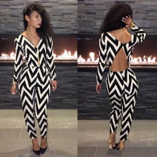 Overall Rompers Womens Jumpsuit Free Shipping Zebra Print Bodycon Jumpsuit 3S2252 Sexy Club Party Bodysuit Women Romper