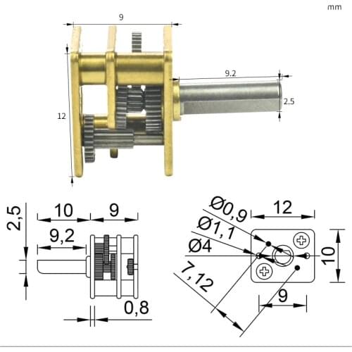 N20 Reducer Motor Gearbox N30 Miniature Reducer Motor Gearbox 12MM Gear Reducer 15BY Stepper Reducer Motor Gearbox