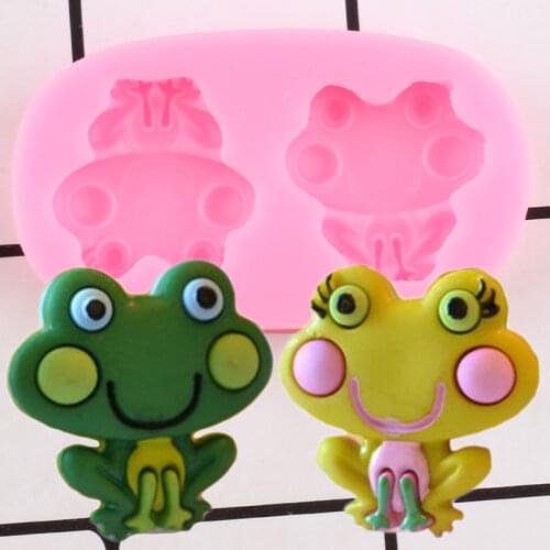 Frogs Toad Silicone Mold DIY Animal Cupcake Topper Fondant Cake Decorating Tools Soap Resin Clay Candy Chocolate Gumpaste Molds