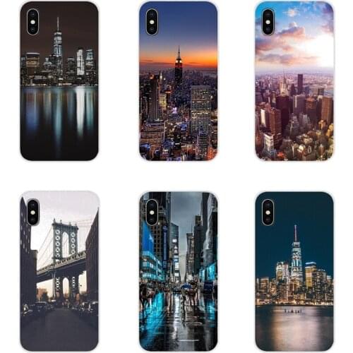 For Samsung Galaxy J1 J2 J3 J4 J5 J6 J7 J8 Plus 2018 Prime 2015 2016 2017 NYC NEW YORK city landscape Soft Transparent Skin Case