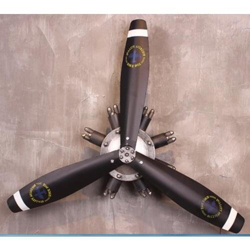 Wrought iron wall decorative mural Creative Household retro Aircraft propeller wall hanging Creativity of Metal Crafts