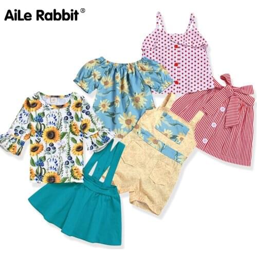 2019 New Arrival Girls Fashion Ins Set Top Pants 2 Piece Set Floral Headband Camouflage Skirt Set Childrens Clothes Set Leopard