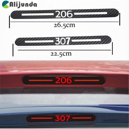 New Car Styling Car Cover Car Protector Carbon Fiber Vinyl Sticker Brake Lamp Hatch for Peugeot 307 206 Back Decoration