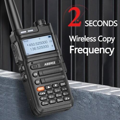 ABBREE AR-F5 Automatic Wireless Copy Frequency Walkie Talkie 136-520MHz Full Band 10W 5800mAh Frequency Scanner Two Way Radio