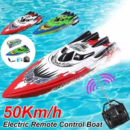 Remote Controlled Speedboat Electric RC Boat High Speed Radio Racing Ship Rechargeable Steerable Boats outdoor RC Toy