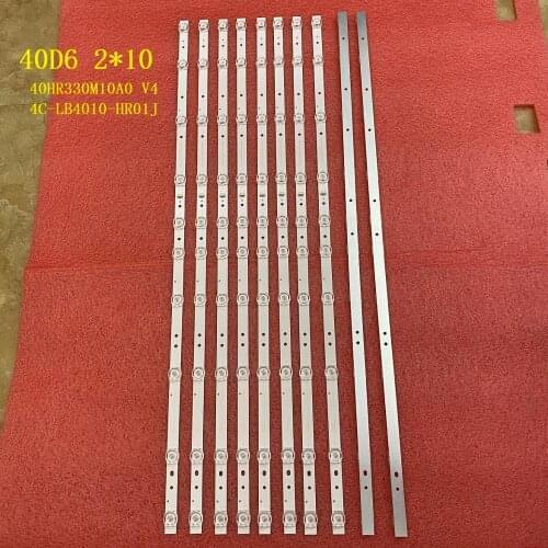 40 pcs/lot LED backlight Strip for TCL 40S6500FS 40S6500 40F6F 40L2F 40D6 10X2 40HR330M10A0 V4 4C-LB4010-HR01J