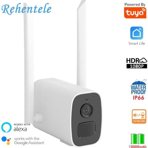 Strong WiFi Signal 10000mAh Rechargeable Battery Wireless WIFI Tuya Camera IP66 Outdoor Indoor Camera working for 4-5 months