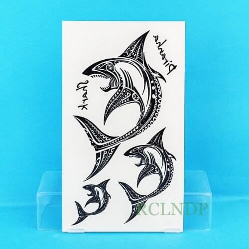 Waterproof Temporary Tattoo Sticker shark fish tatto stickers flash tatoo fake tattoos for child girl men