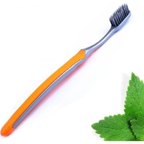 1Piece Bamboo Charcoal Nano Brush Double Ultra Soft Black Heads Toothbrush Dental Personal Care Teeth Brush