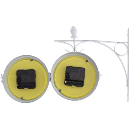 2Pcs Vintage 8.5' Inch Double Sided Outdoor Garden Wall Clock Decorative