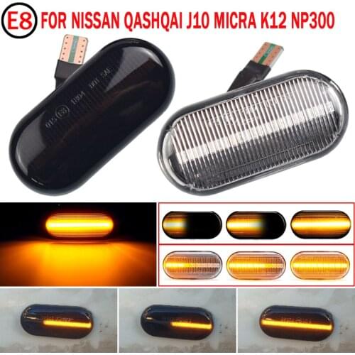 2Pcs Dynamic LED Side Marker Light Turn Signal Light Side Repeater Panel Lamp For Nissan Qashqai J10 350z Z33 Navara D40 Micra C