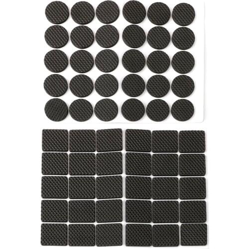 30pcs Rubber Table Feet Anti-skid Self Adhesive Furniture Leg Feet Mat Black No-Slip Pad Round Square Sofa Chair Leg Sticky Pad