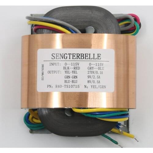 50VA （50W） R-core Tube Preamplifier Transformer 0-270V 0-9V 0-8V For Conrad-Johnson PV12L Circuit