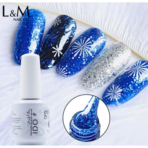 6pcs IDO Diamond gel series glitter Gel Nail Polish Set Soak Off Uv Varnish Nails Long Lasting Art Gel Nails Brand wholesale