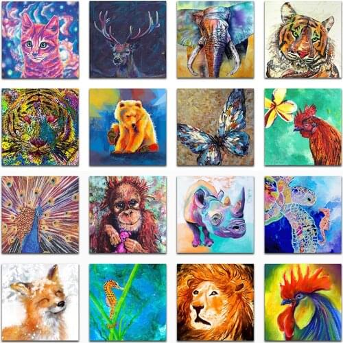 Full Round Diamond mosaic Lion 5D DIY Diamond embroidery Cross stitch Colored Animal Full Square Diamond painting Tiger