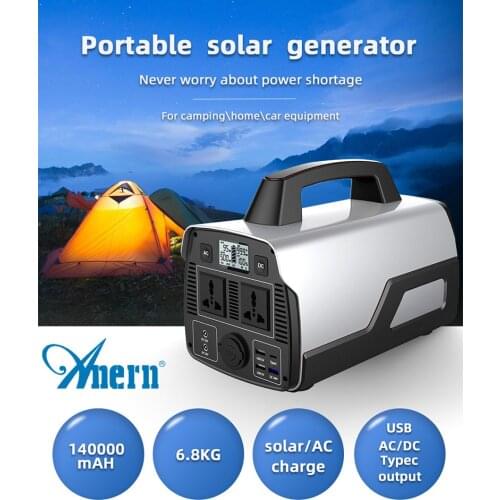 Anern 220V 240V AC Power Station Pure Sine Wave Portable Generator 140000mAh Outdoor Energy Power Supply Emergency Energy