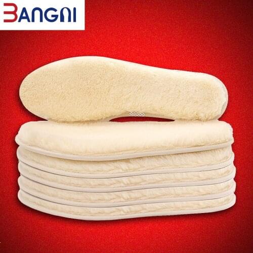 3ANGNI Men/Woman Winter Warm Heated Soft Breathable Artificial Wool Cashmere Thermal Sport Insole Shoe Pad