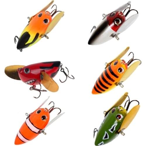 Bionic Fishing Bait, Bionic Cicada Fish Lures with Hooks Cicada Shape Hard Bait for Outdoor Fishing Hard Lures