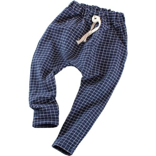 Boys Pants Children Trousers Kids Spring Autumn Clothes For Baby Boy Harem Pants Toddlers Plaid