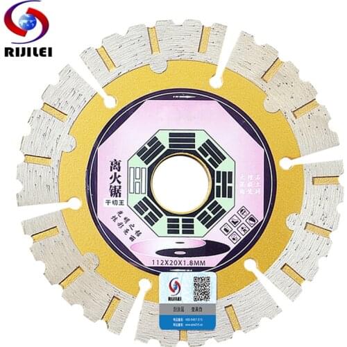 RIJILEI 112*20*1.8mm Diamond Granite Dicing Blade Dry Wall Slotted Sheet Marble Cutting Blade Concrete Cutting Disc MX05