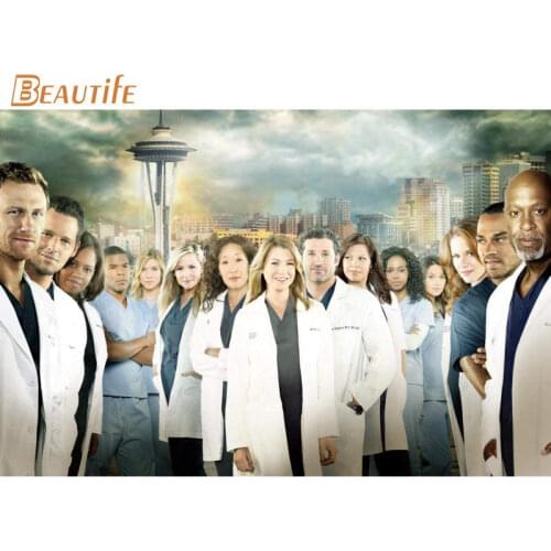 Hot Sale Custom Greys Anatomy Poster Home Decoration Fashion Silk Fabric Wall Poster Custom Poster