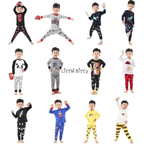 Boys Cartoon Cotton Pajamas Sets Girls Unicorn Pijamas Kids Animal Pajama Sets for 2-8Years Pyjamas Kids Sleepwear Nightwear