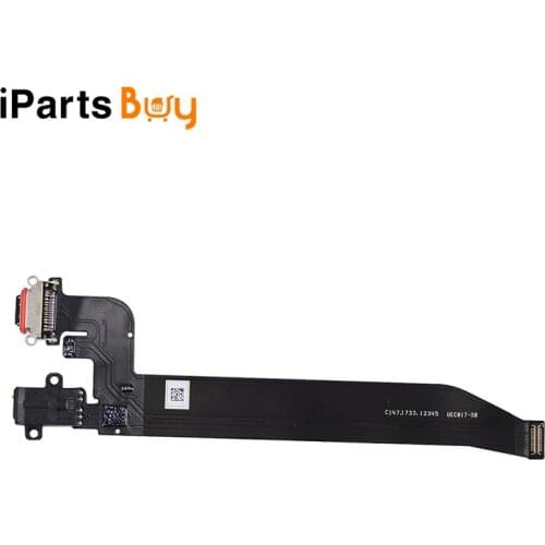 IPartsBuy New Charging Port & Earphone Jack Flex Cable for OnePlus 5T