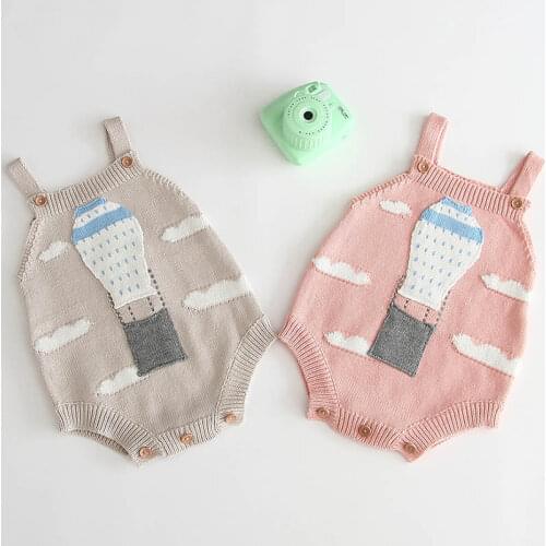 Baby Knitting Rompers Cute Overalls Newborn Baby Girls Boys Clothes Cartoon Baby Girl Boy Sleeveless Romper Jumpsuit 0-24m