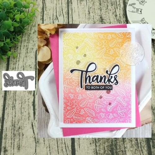 Metal Cutting Dies thanks letter for Scrapbooking Steel Craft Die Cut Embossing Paper Card Album Stencil