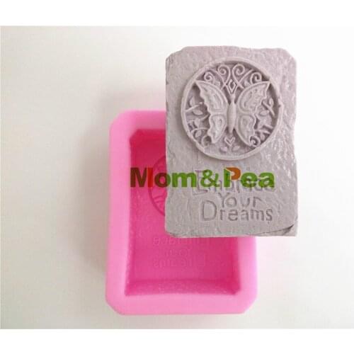 Mom&Pea 0001 Embrace Your Dreams Butterfly Silicone Soap Mold Cake Decoration Fondant Cake 3D Mold Food Grade Silicone Mould