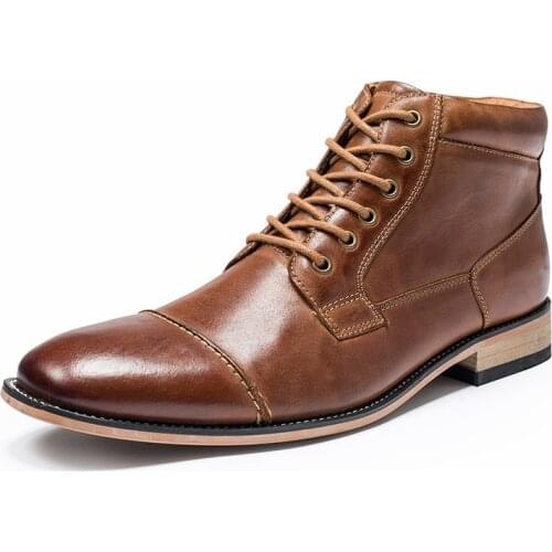 2020 Winter New Men Martin Genuine boots Leather Big Size high-top Casual Shoes Male ankle boots Autumn and winter plus fur shoe