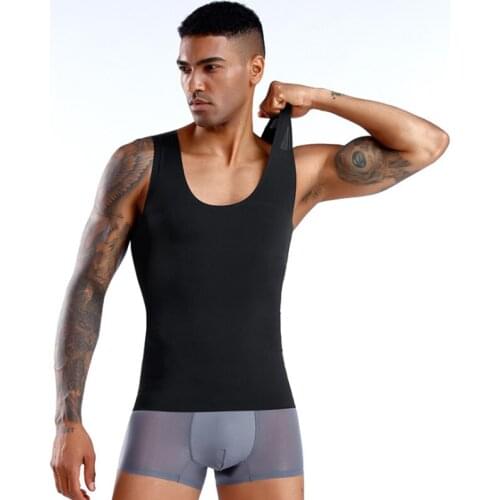 Mens corset, breathable, comfortable, strong pressure, seamless glue, abdomen, back, body shaping, tight fitness