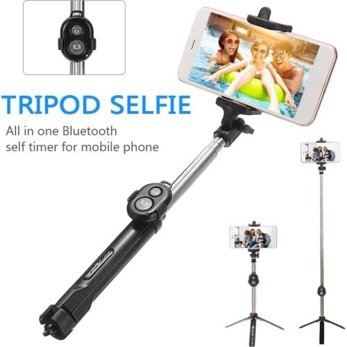 New Universal Folding Tripod bluetooth Monopod Telescopic Cellphone Handheld Gimbal Selfie Stick Compatible For Mobile Phone