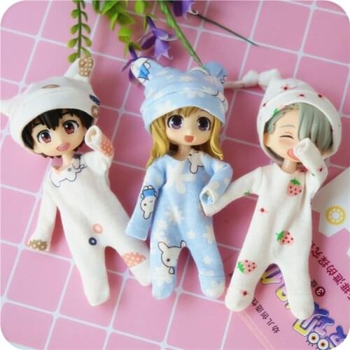 Obitsu11 clothes dolls romper 2pcs set for OB11,GSC baby lovely clothes Home service 3 colors