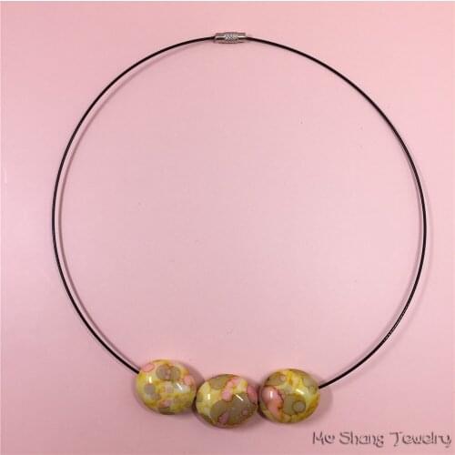 Ethnic style simple Oval Color Personality Chocker Necklace sexy holiday beach accessories