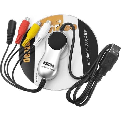 Video Card Capture Converter USB2.0 for Windows 7 8 10 from VHS, Hi8, V8, Camcorder, Cassette to Digital with edit software