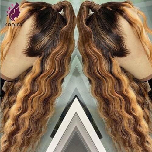 Transparent Lace Wigs Malaysian Body Wave Wig 13x4/4x4 Highlight Pre-plucked Lace Front Wig 180% Virgin 100% Human Hair Wigs