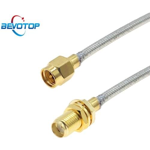 SMA Male Plug to SMA Female Jack Bulkhead Semi-Rigid RG402 Cable High Frequency Test Cable 50ohm 6GHz