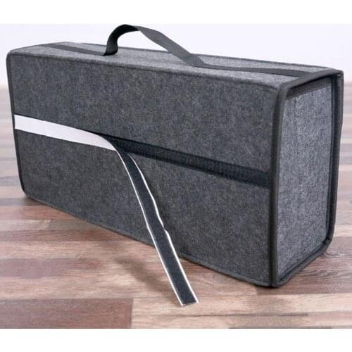 Auto Trunk Foldable Organizer Car Large Capacity Hair Felt Storage Bag Cargo Container Box Tidying Holder Case Multi-Pocket
