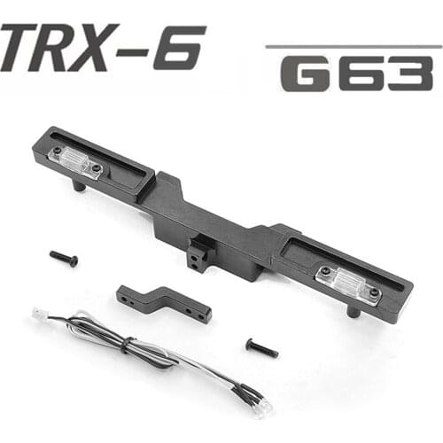 Rear Bumper with Tow Hook Lamp Light 3mm LED for TRAXXAS TRX6 G63 RC Car Accessories Parts