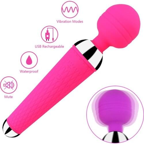 Fast Thrust shock Vibrator G-spot Vagina Strong shock double-headed stick stimulate Anal for Woman Men Adults usb