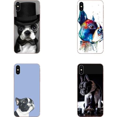 For Huawei Honor V30 20 Pro Mate 30 Pro Lite 20s NOVA 6 SE 5 P40 p30 lite Pro Soft Design Boston Terrier Dog Puppies