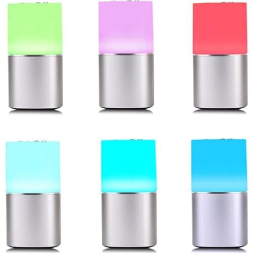 FooHee Wireless Bluetooth Speaker FM Radio Hifi Surround Sound Touch-control Light Lamp AUX USB SD Card Supported P4
