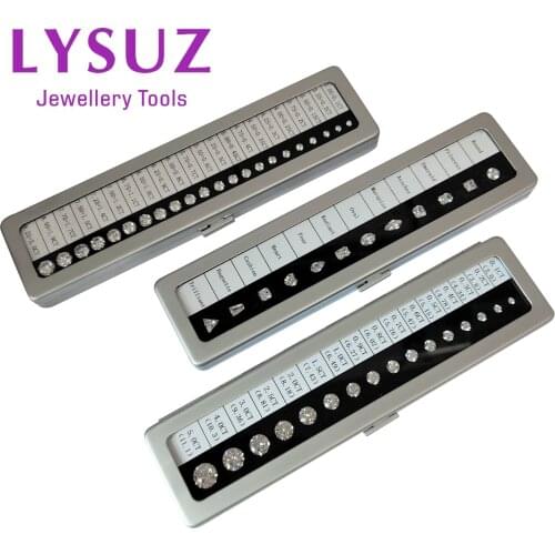 Simulated Loose Diamond Synthesize Cubic Zirconia Size Reference Contrast Special Shaped Diamond Weight Diameter Teaching Tools