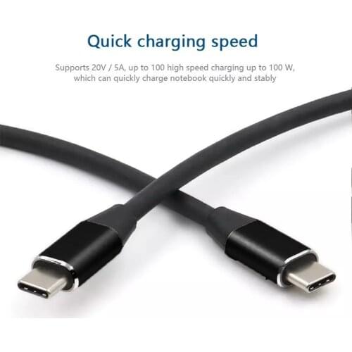 Type C Cable USB3.1 Charging Data Cable 100W 60HZ 10Gbps S9 For Macbook Cord For Samsung Charging S10 Phone Fast C USB Gen2 K0Q4