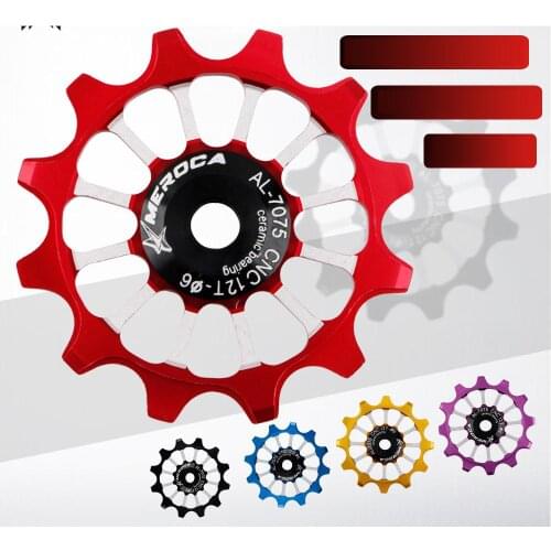 Ceramic Bearing MTB Bicycle Alloy Rear Derailleur Pulley 12T Road Bike Guide Roller Bike Guide Roller