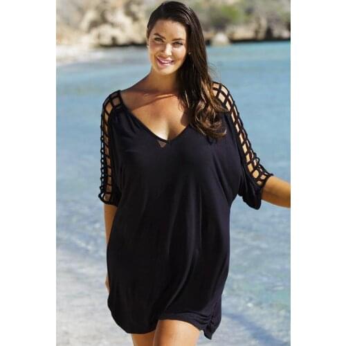 Plus Size Womens Summer Boho Mini Dress Ladies Casual Beach Shorts Sundress Sexy Womens Batwing Sleeve V-neck Loose Mini Dresses