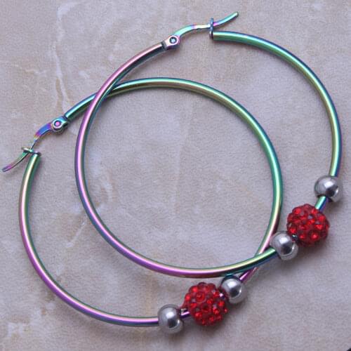 Newest Silver Color Fashion Stainless Steel Jewelry Simple Hoop Earrings Personality Bijoux En Acier Inoxydable Femme EFGZBZAD