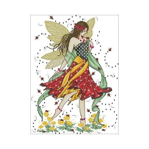 Joan Elliott, Butterfly Fairy 14ct Counted Cross Stitch 11CT 14CT 18CT DIY Cross Stitch Kits Embroidery Needlework Sets